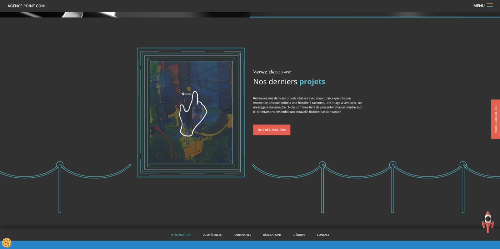 Capture du projet Agence Point Com : home projets