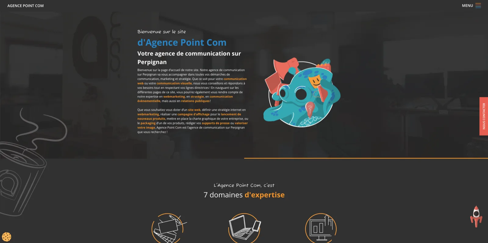 Capture du projet Agence Point Com : presentation