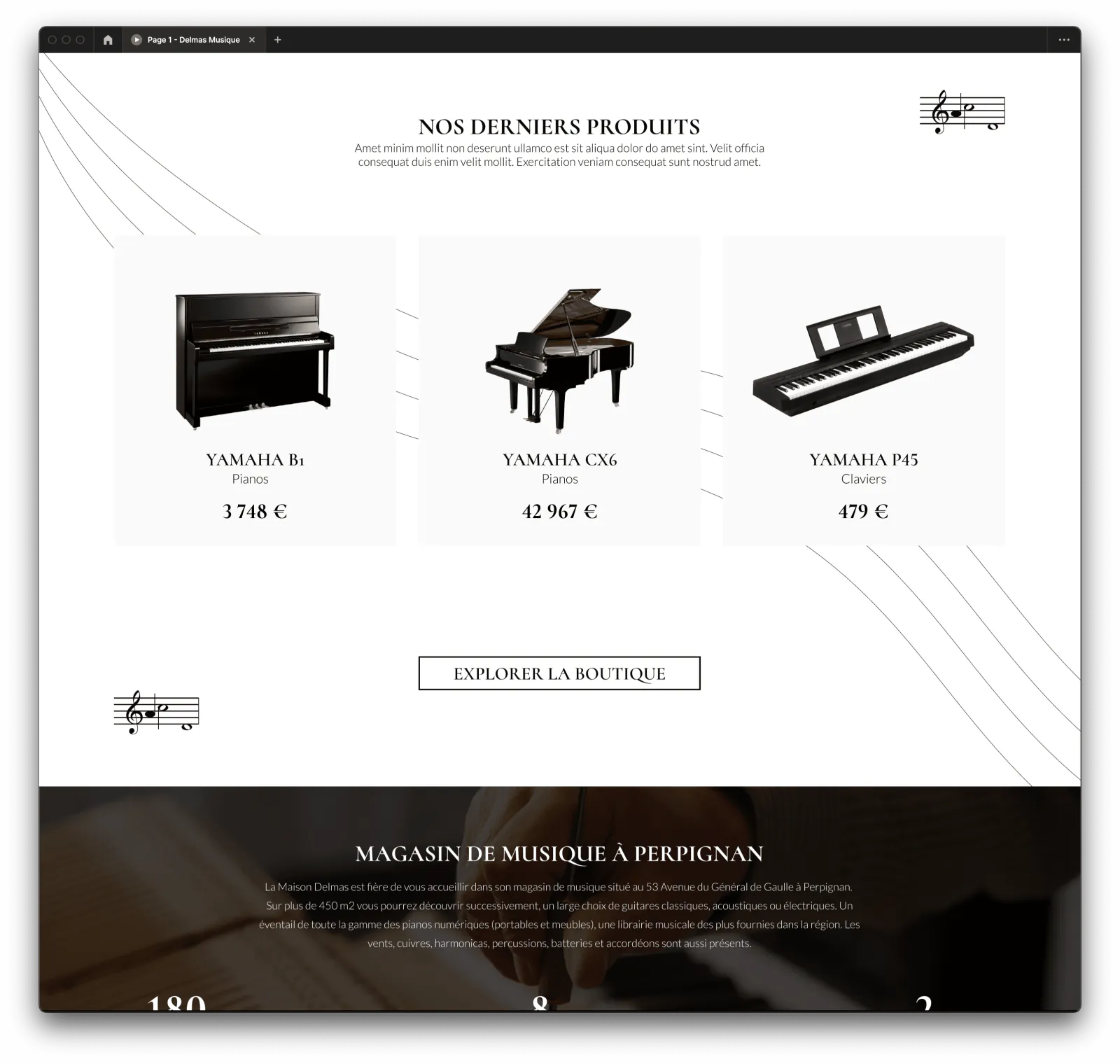Capture du projet Delmas Musique : capture 3