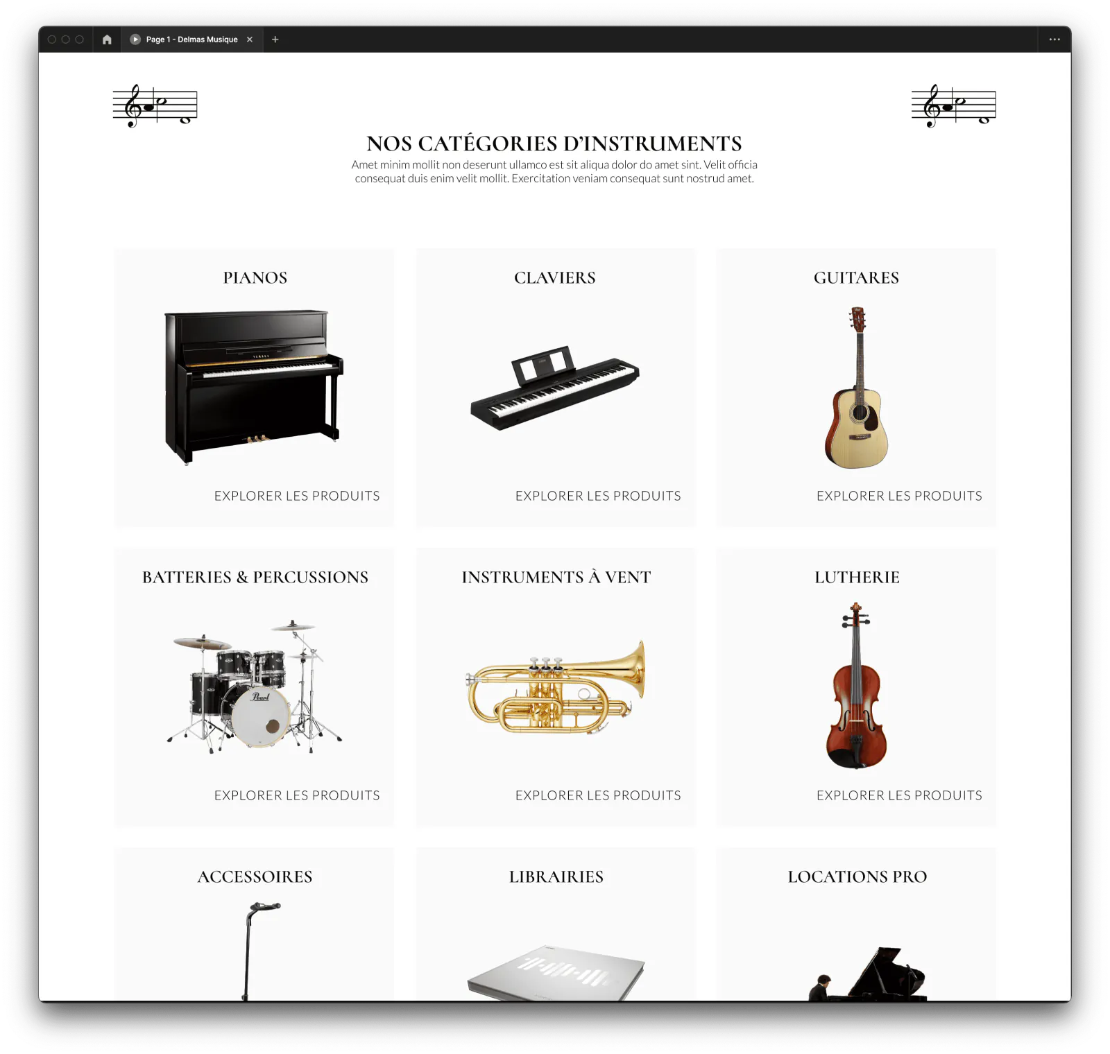 Capture du projet Delmas Musique : capture 4