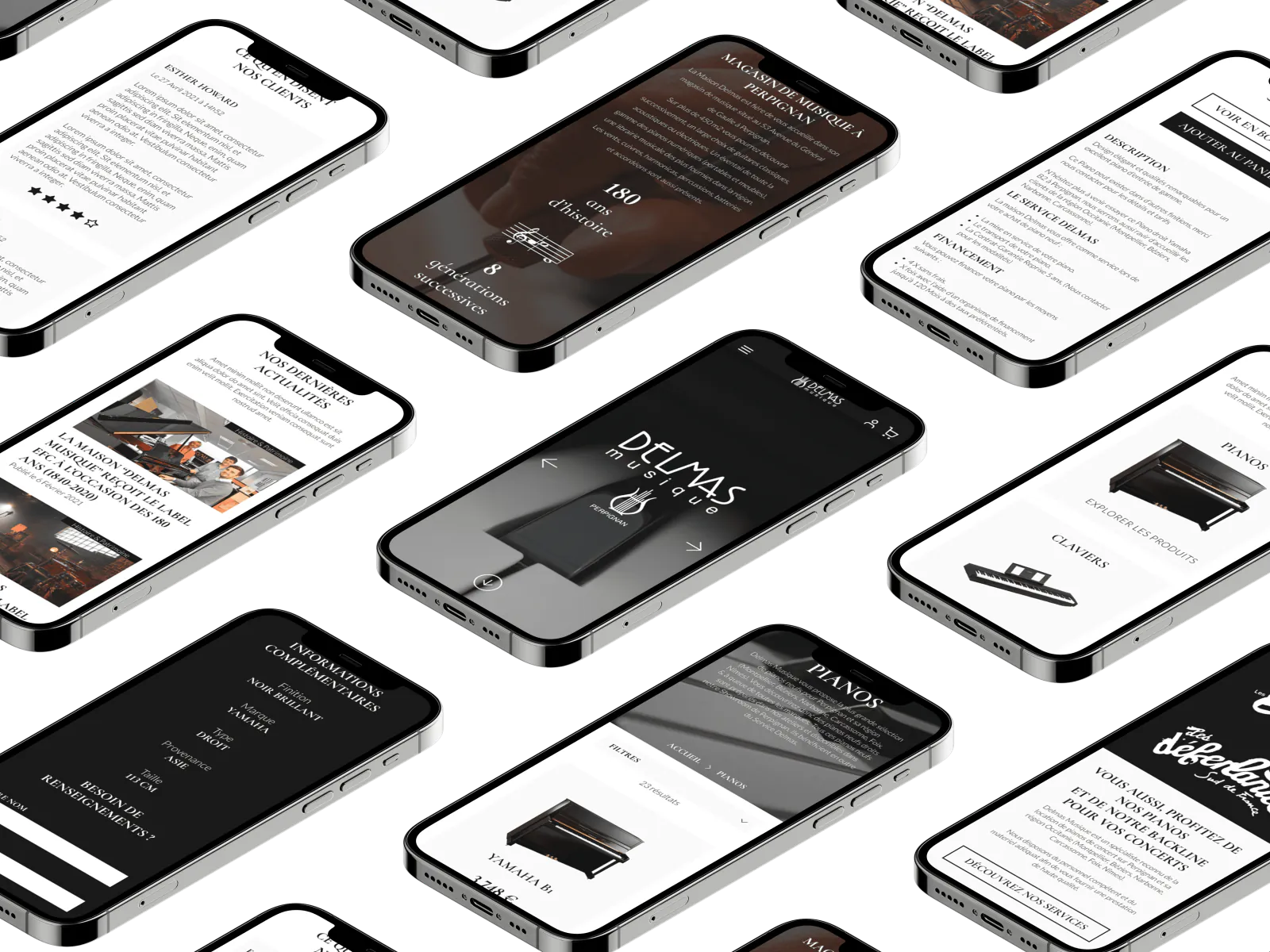 Capture du projet Delmas Musique : iphones