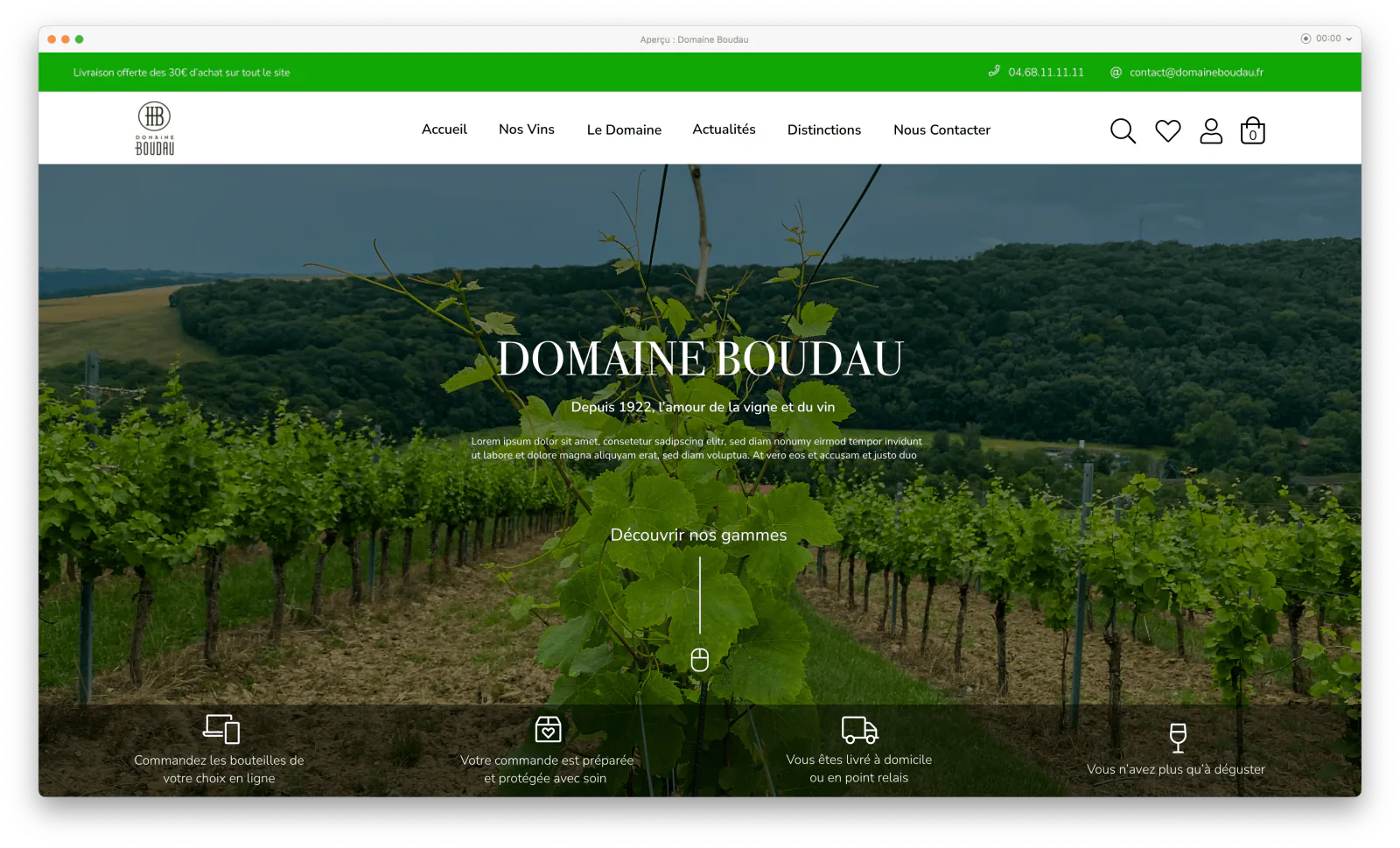 Capture du projet Domaine Boudau : capture 3