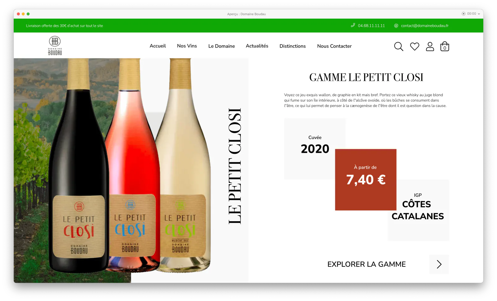 Capture du projet Domaine Boudau : capture 4