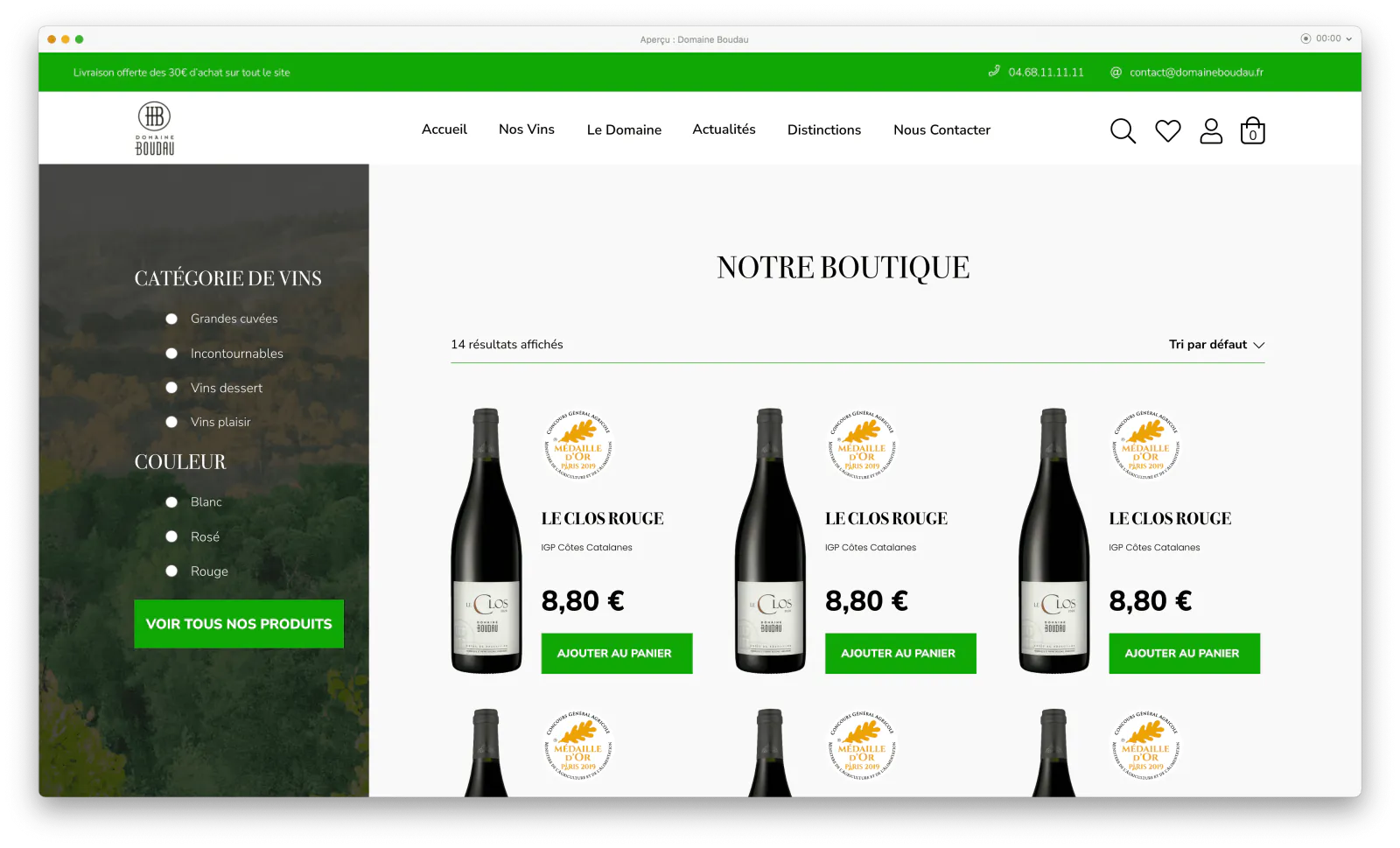 Capture du projet Domaine Boudau : capture 6