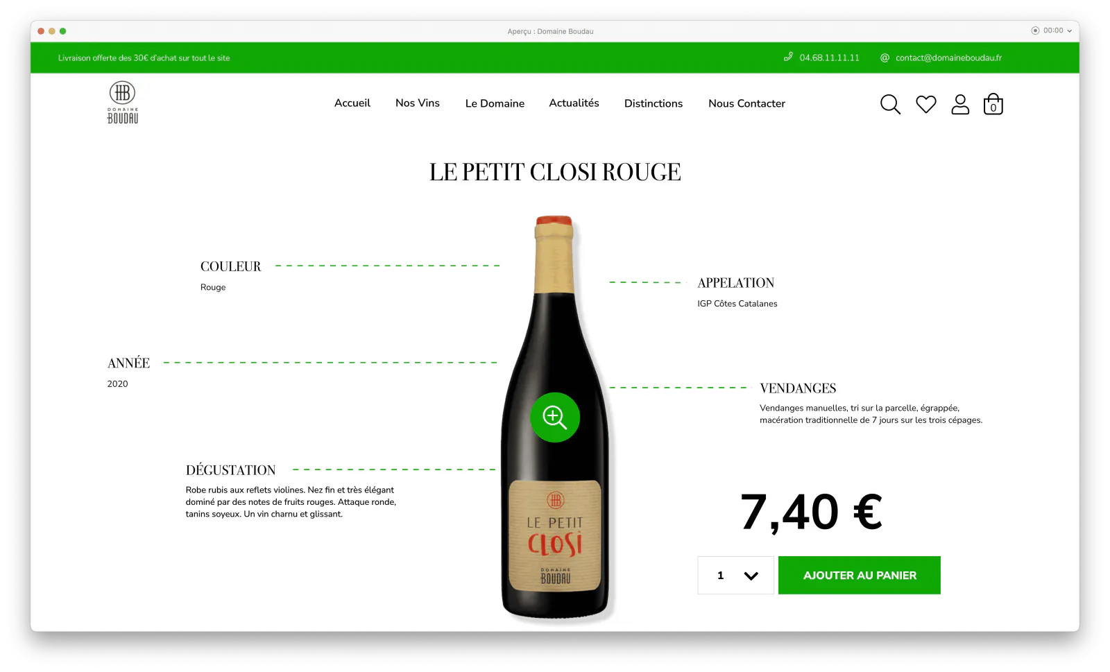 Capture du projet Domaine Boudau : capture 7