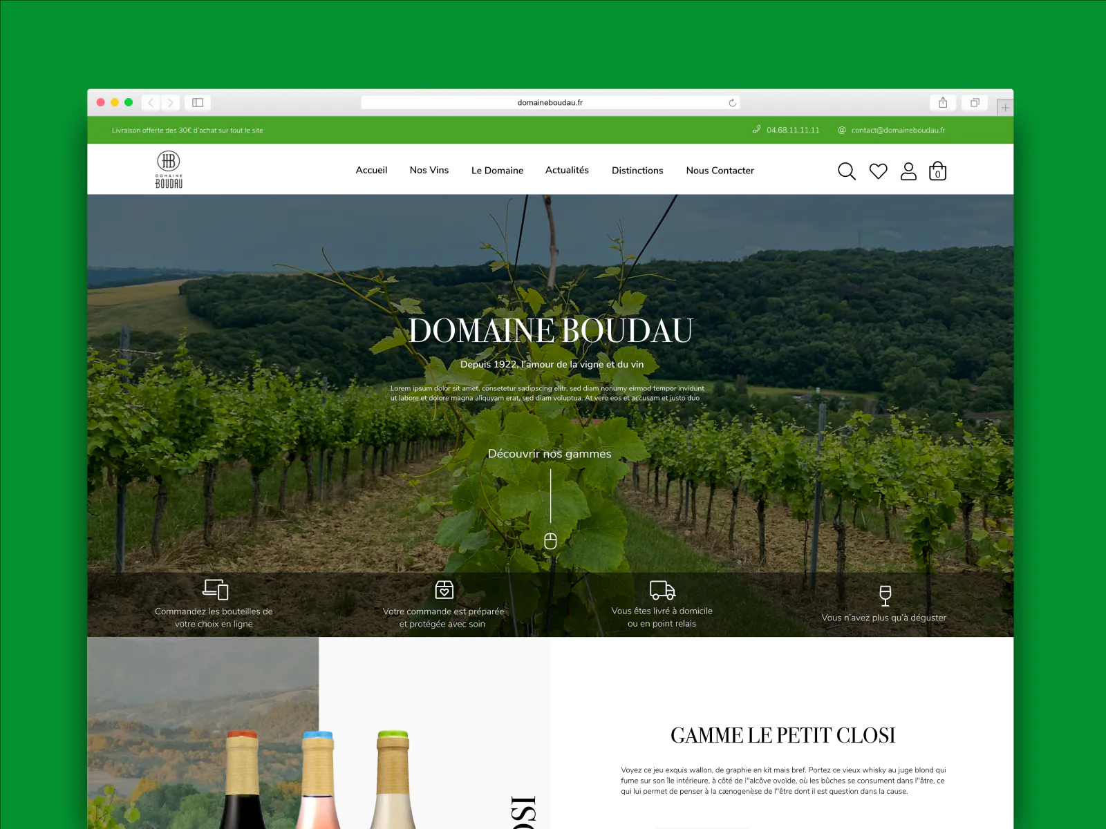 Aperçu du projet Domaine Boudau