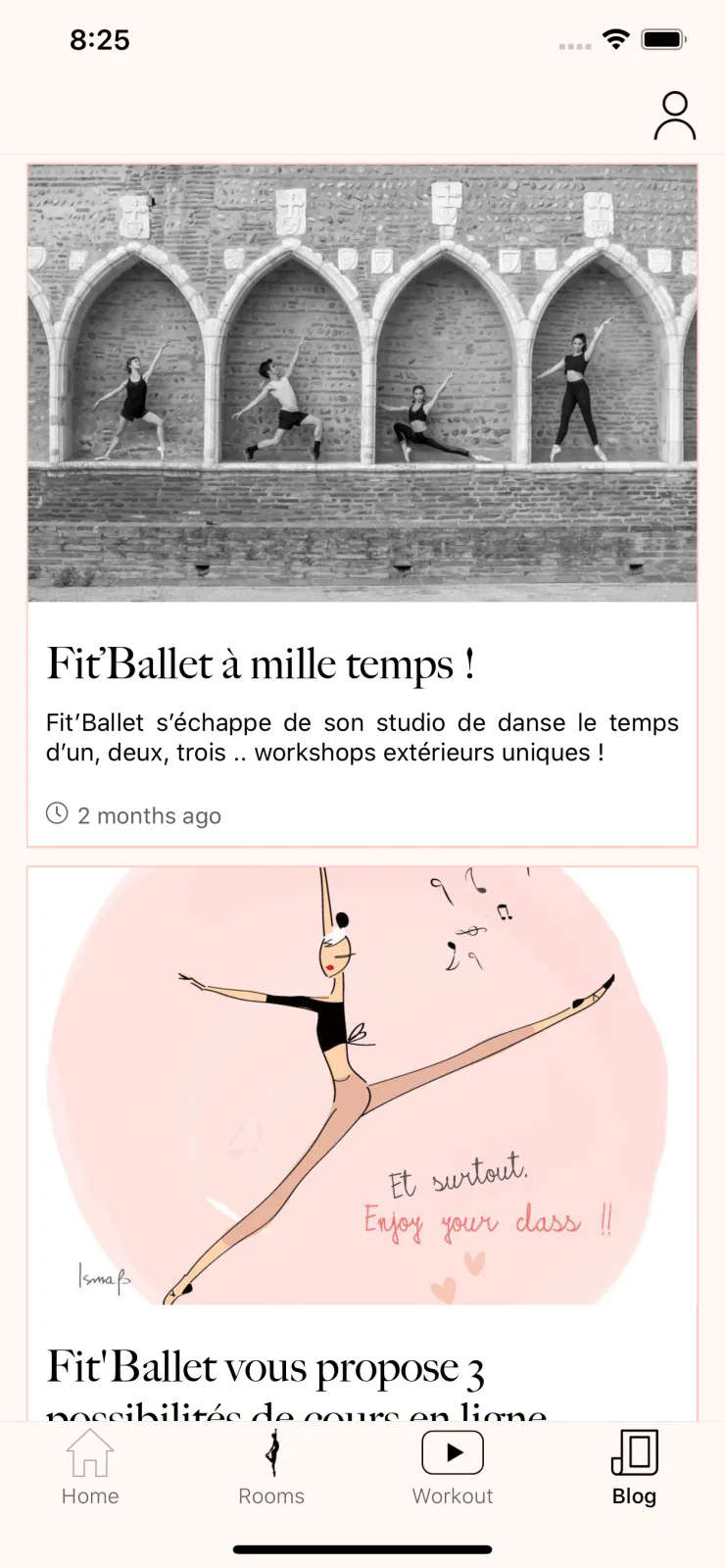 Capture du projet Fit'Ballet Mobile : fit ballet mobile blog