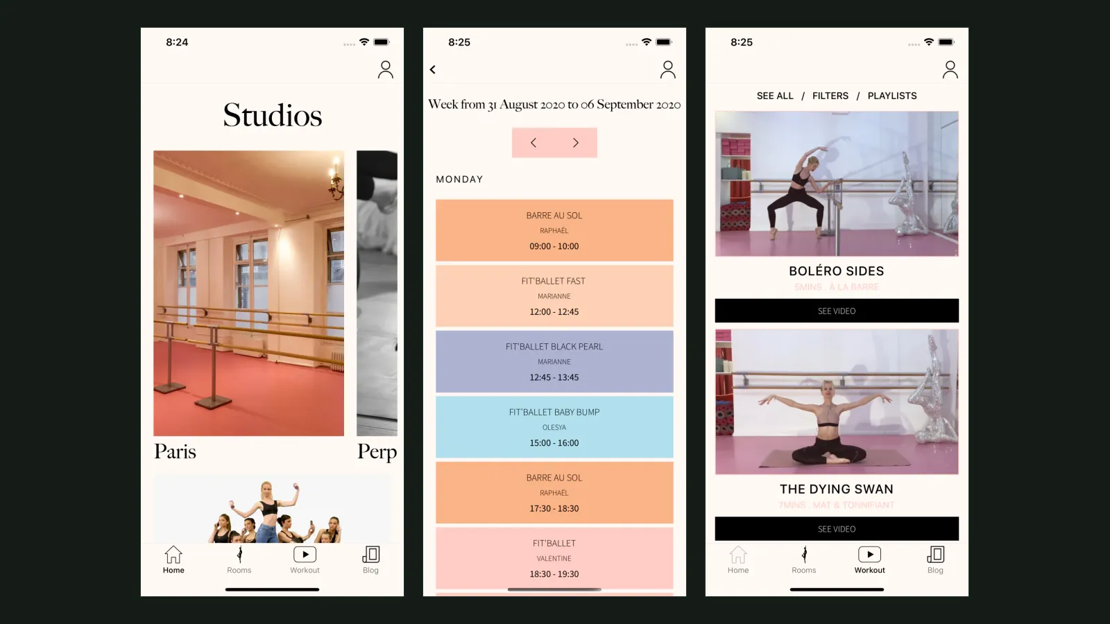 Aperçu du projet Fit'Ballet Mobile