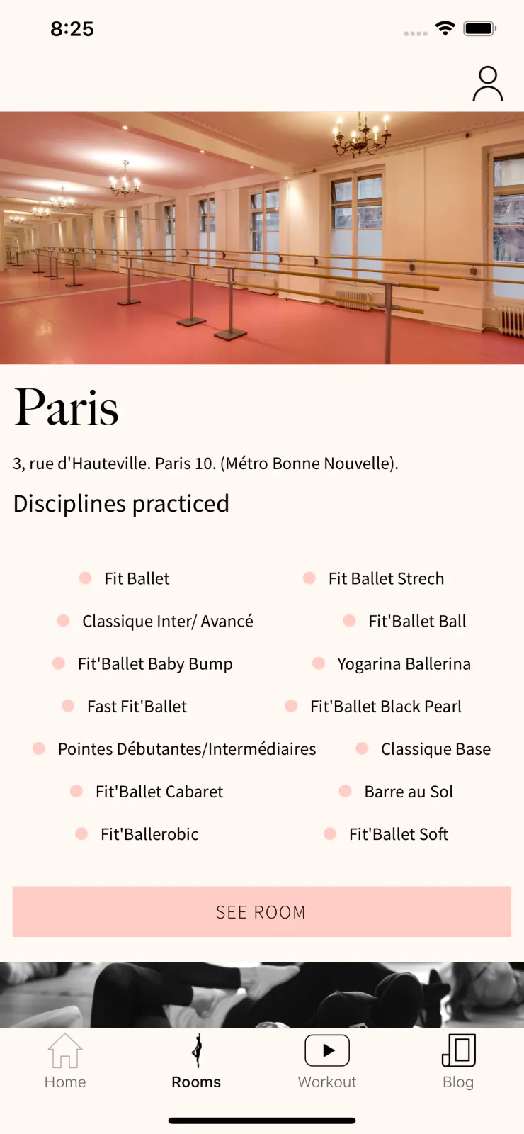 Capture du projet Fit'Ballet Mobile : fit ballet mobile studios