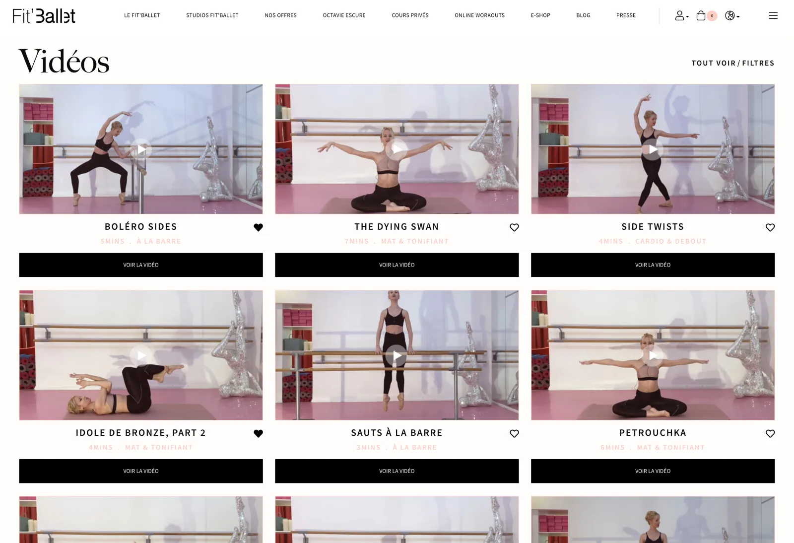 Capture du projet Fit'Ballet : fit ballet videos