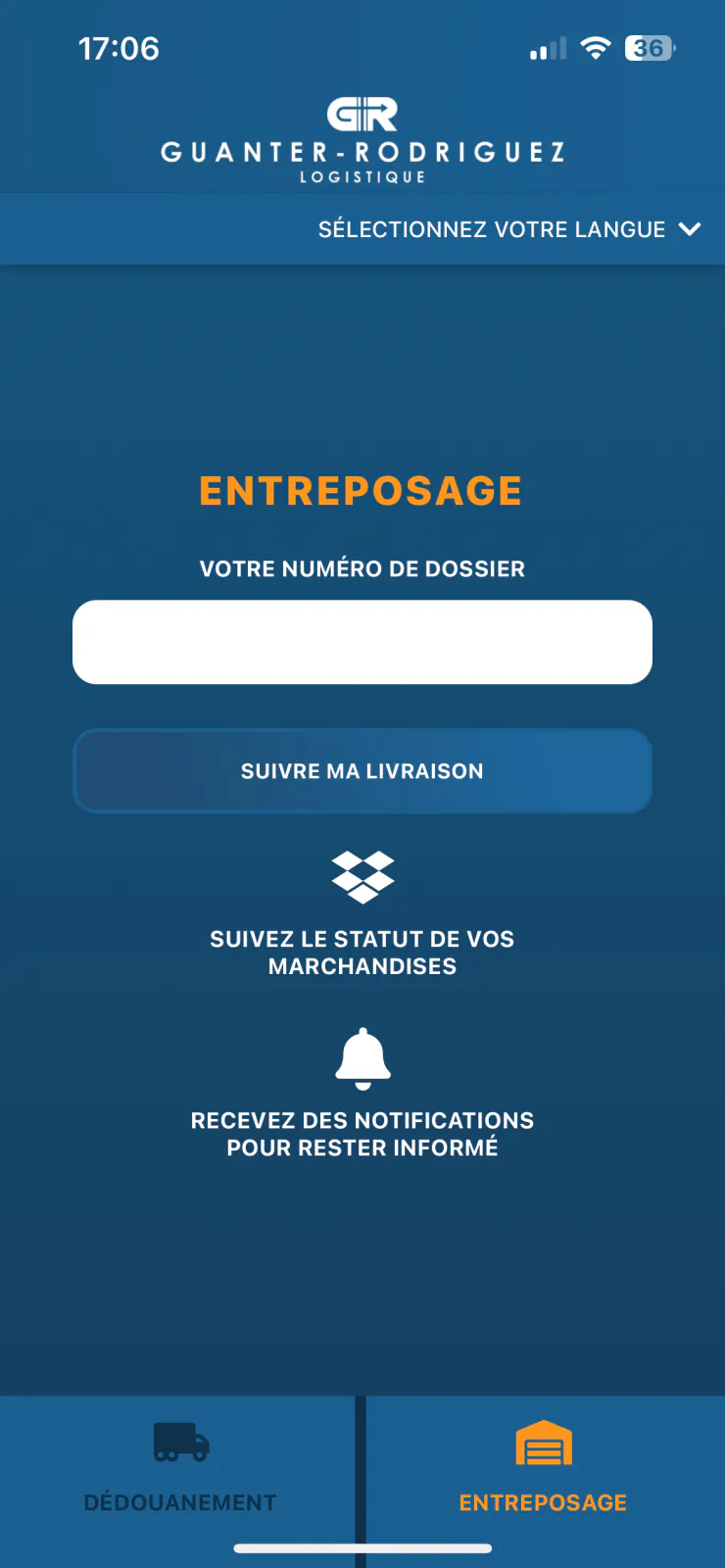 Capture du projet GR Logistique : capture 4