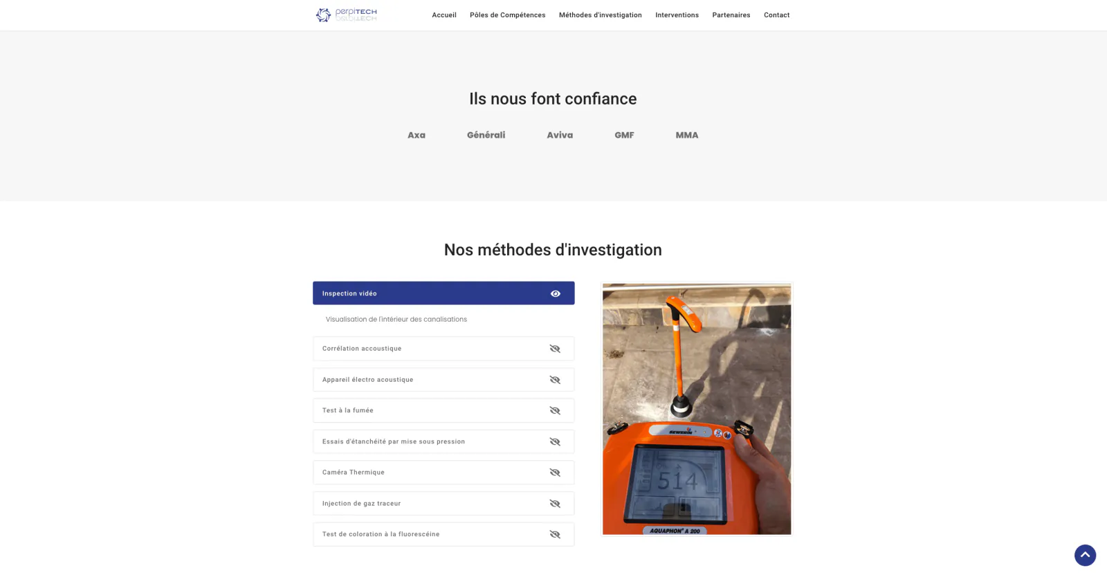 Capture du projet Perpitech (site 2022) : capture 4