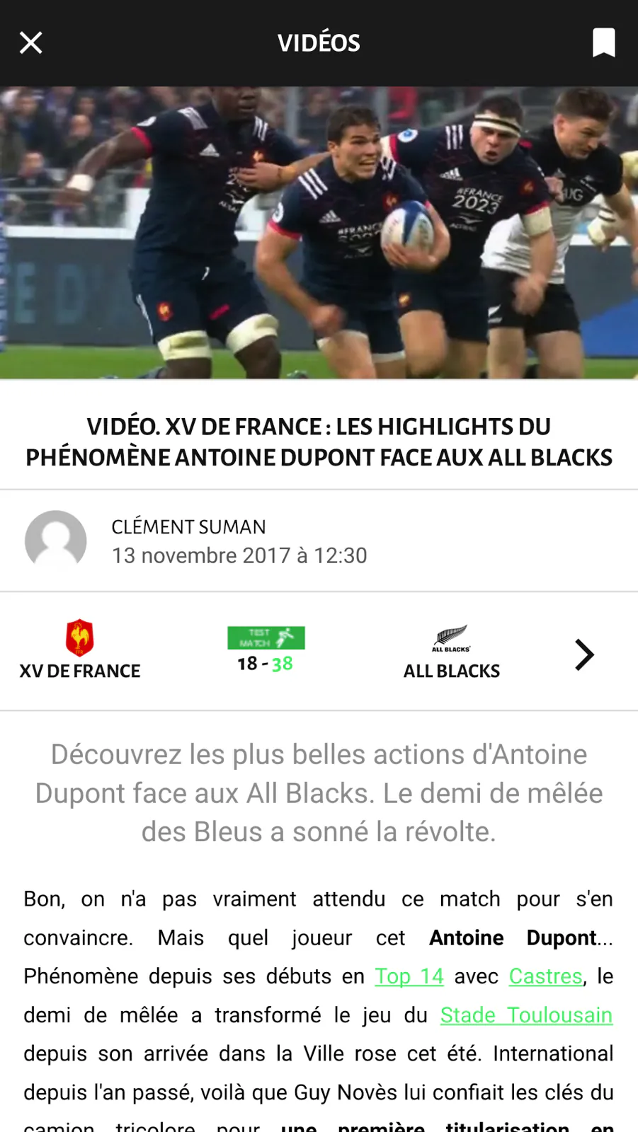 Capture du projet Le Rugbynistère App : rugbynistere app v1 1