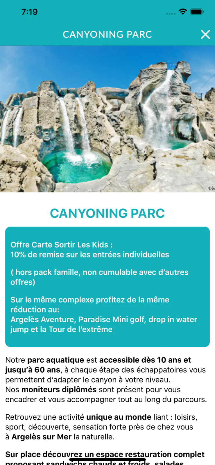 Capture du projet Sortir Les Kids : v1 place
