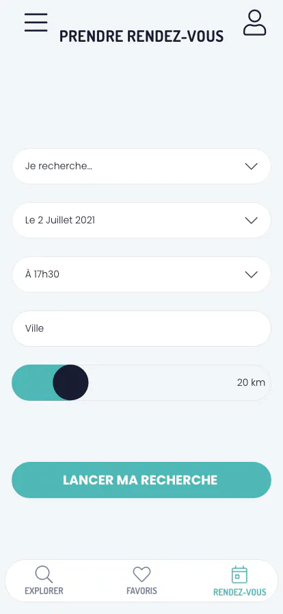 Capture du projet Taisy : prise rendez vous