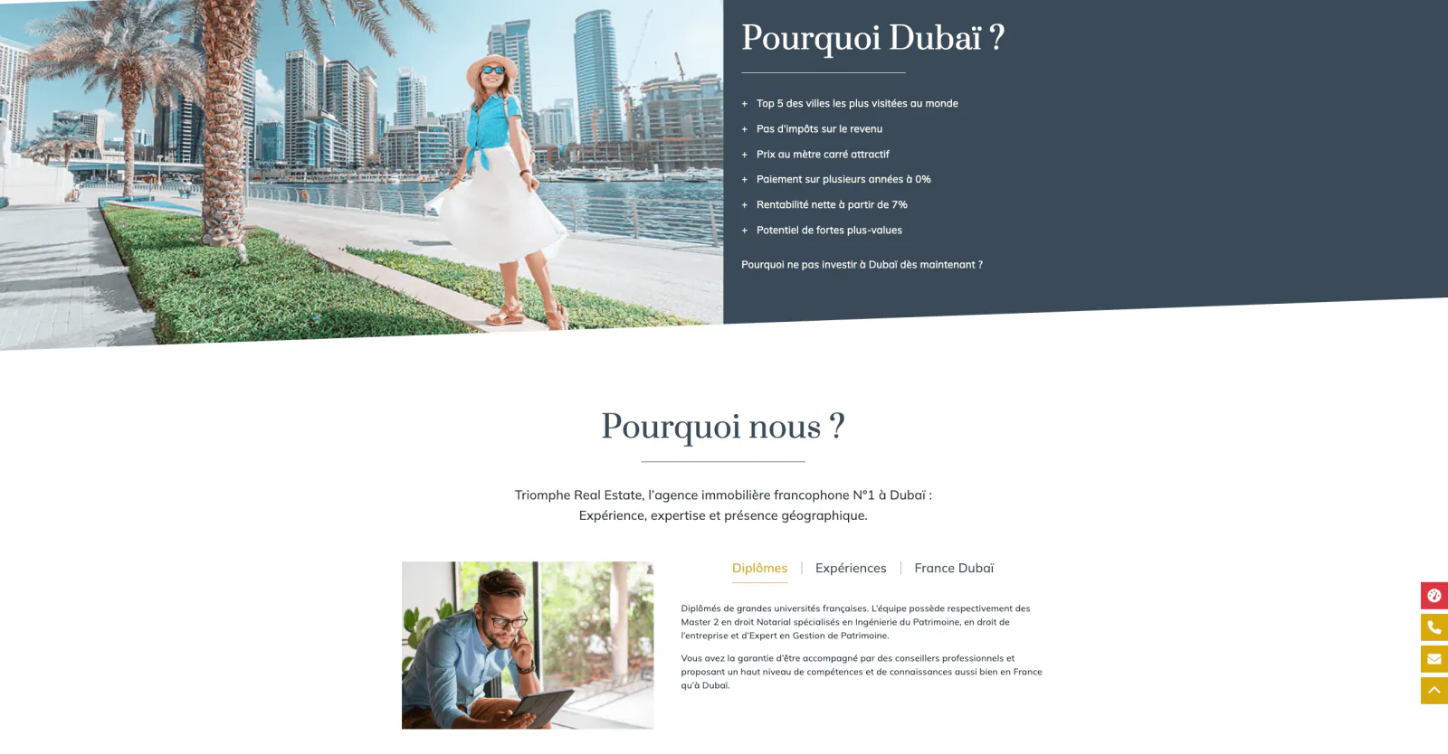 Capture du projet Triomphe Real Estate : capture 2