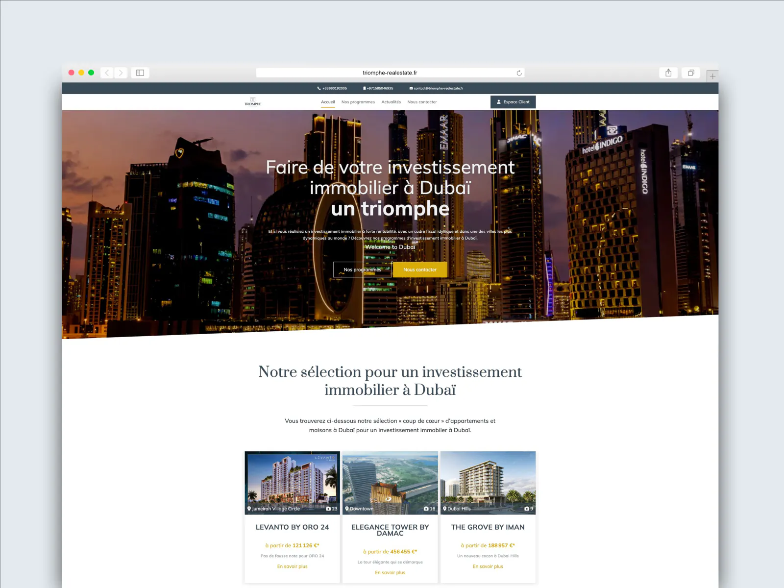 Aperçu du projet Triomphe Real Estate